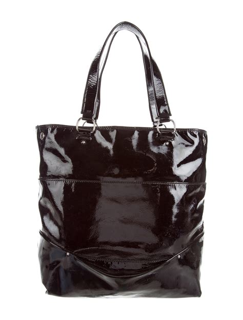 black patent leather celine tote|Celine leather hobo bag.